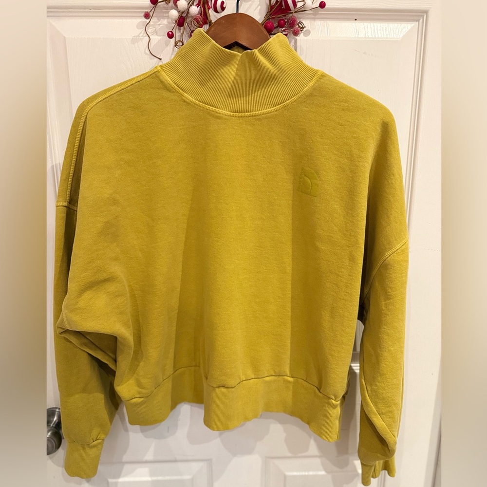 The North Face Women's Mustard Yellow Turtleneck Pullover